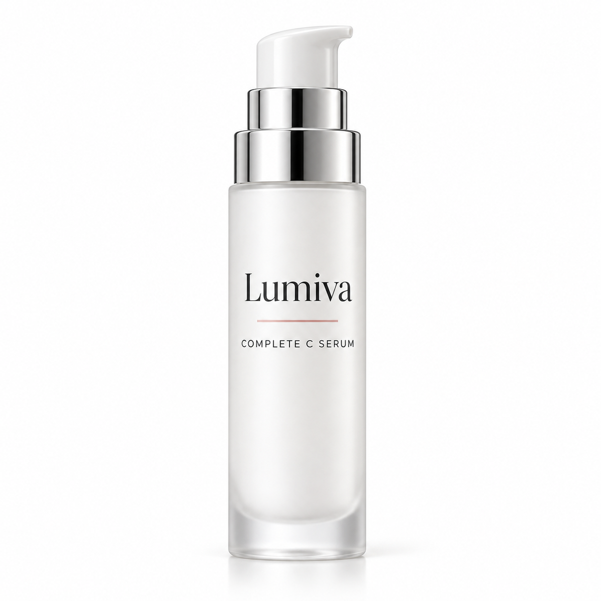 Lumiva Complete C Serum product bottle on white